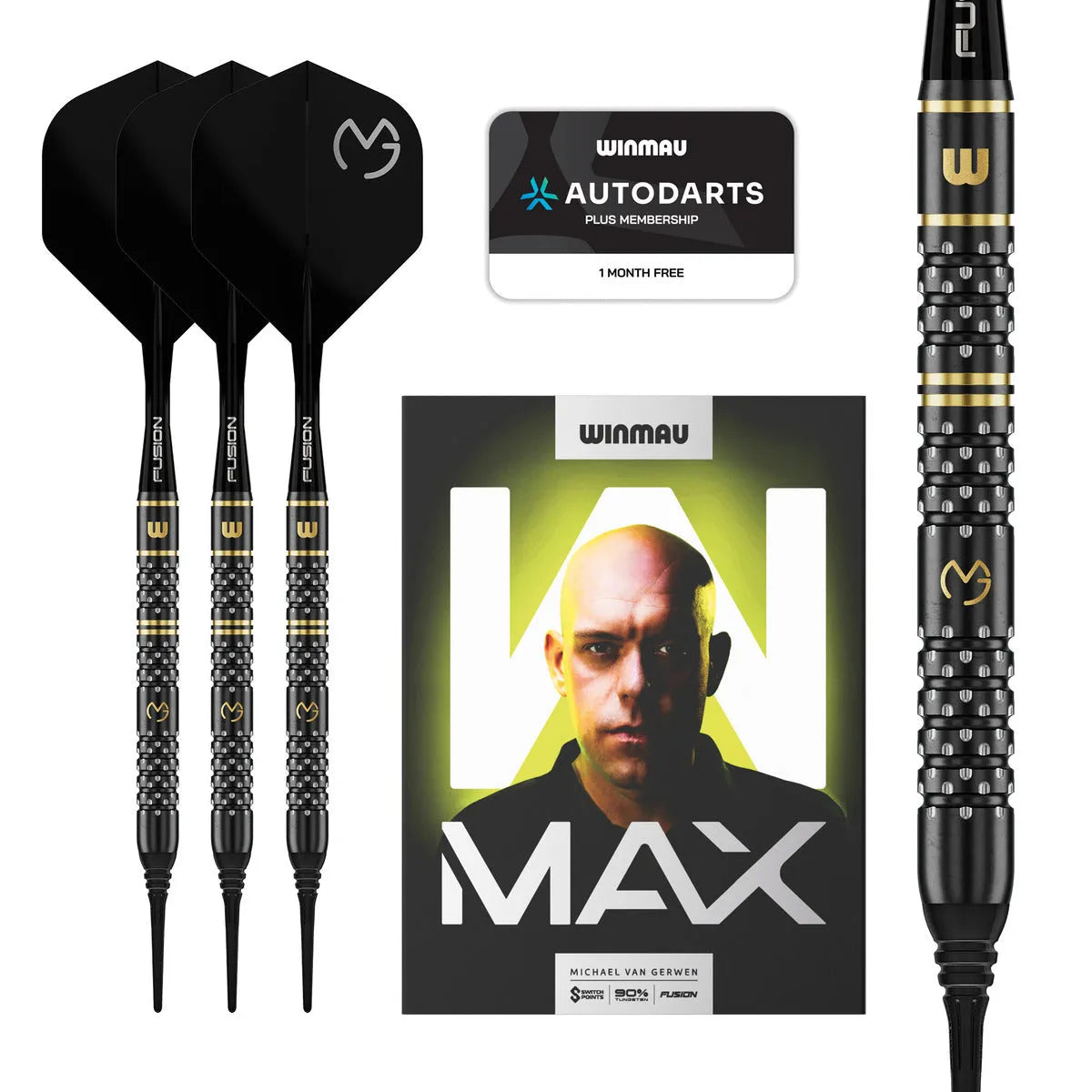 Winmau MvG W-Max 90% Tungsten Soft Tip Darts
