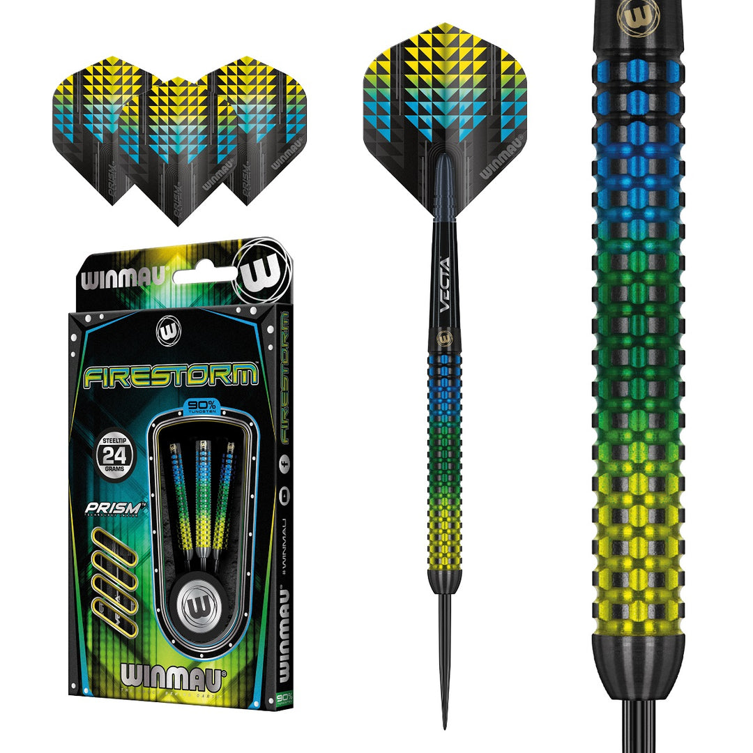 Firestorm 90% Tungsten Steel Tip Darts by Winmau - The Darts Shop