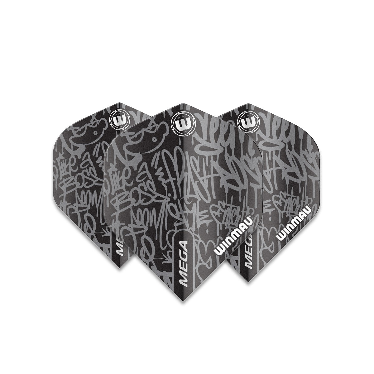 Winmau Mega Standard Signature Black Dart Flights - view 3