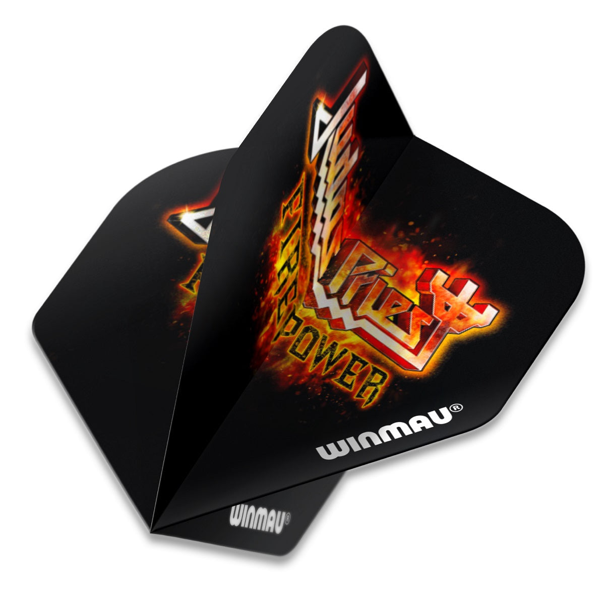 Winmau Rock Legends Dart Flights - Judas Priest Flaming Logo - view 3