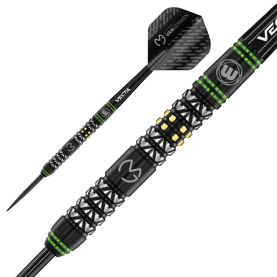 Michael Van Gerwen MVG Vantage 90% Tungsten Steel Tip Darts by Winmau - The Darts Shop