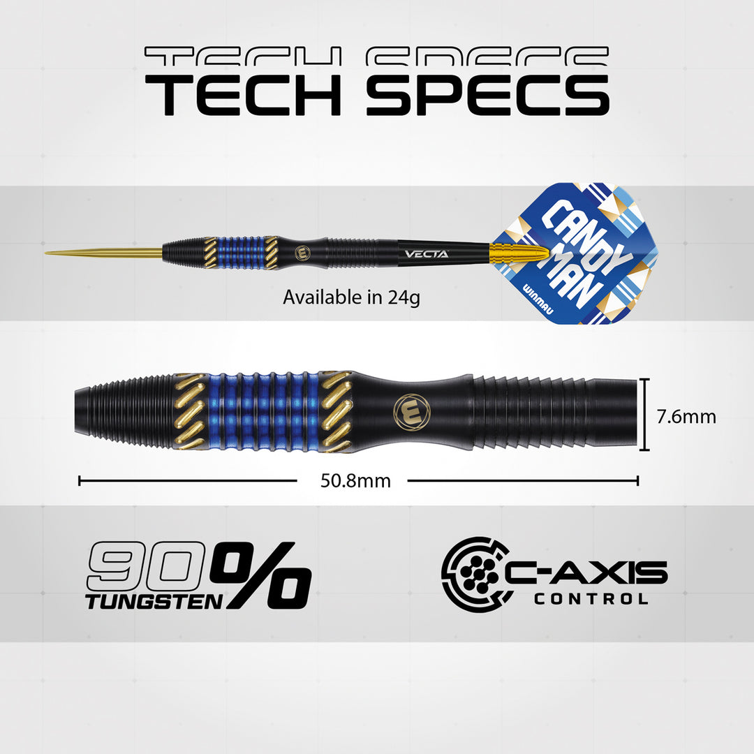 Winmau Rashad Sweeting 90% Tungsten Steel Tip Darts - The Darts Shop