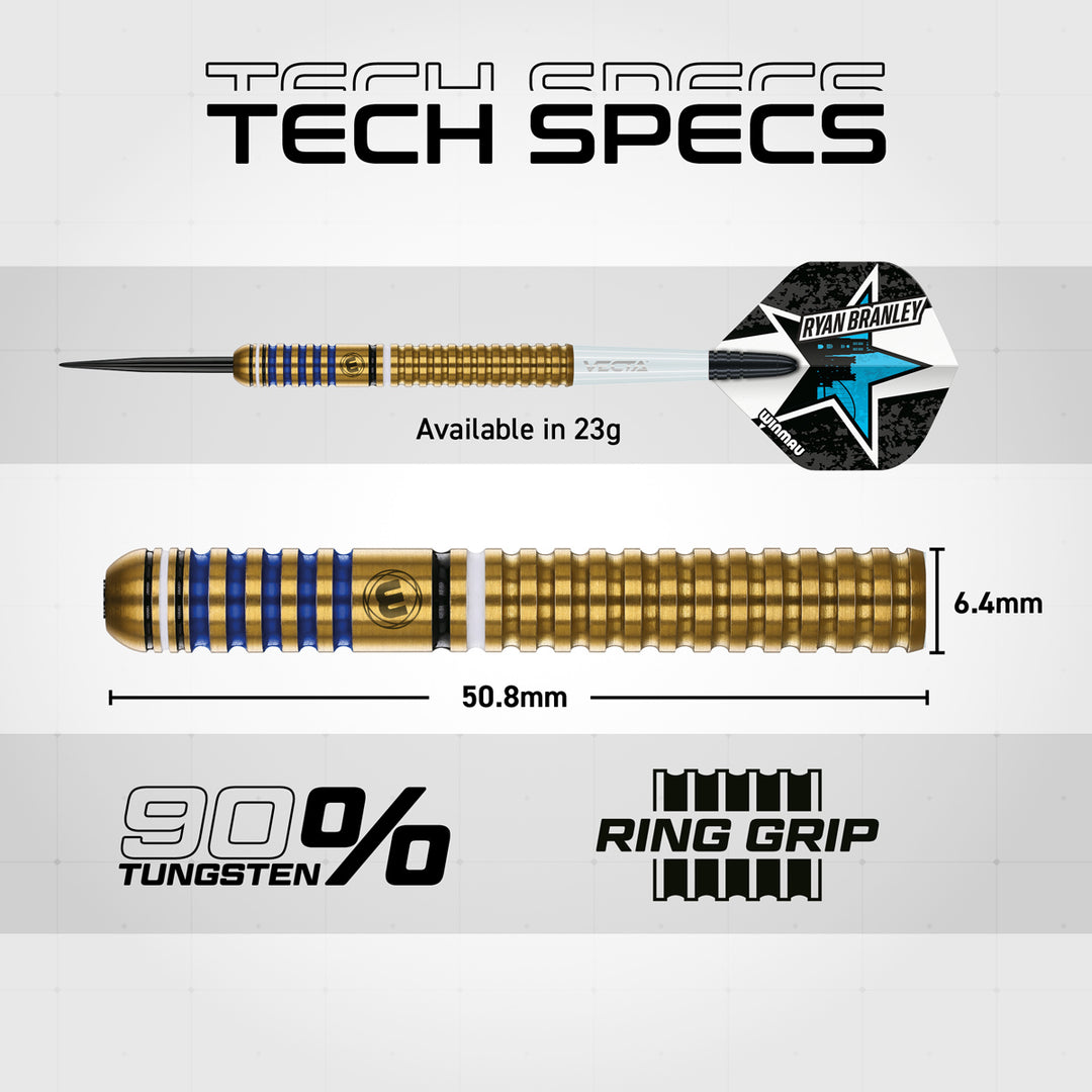 Winmau Ryan Branley 90% Tungsten Steel Tip Darts - The Darts Shop
