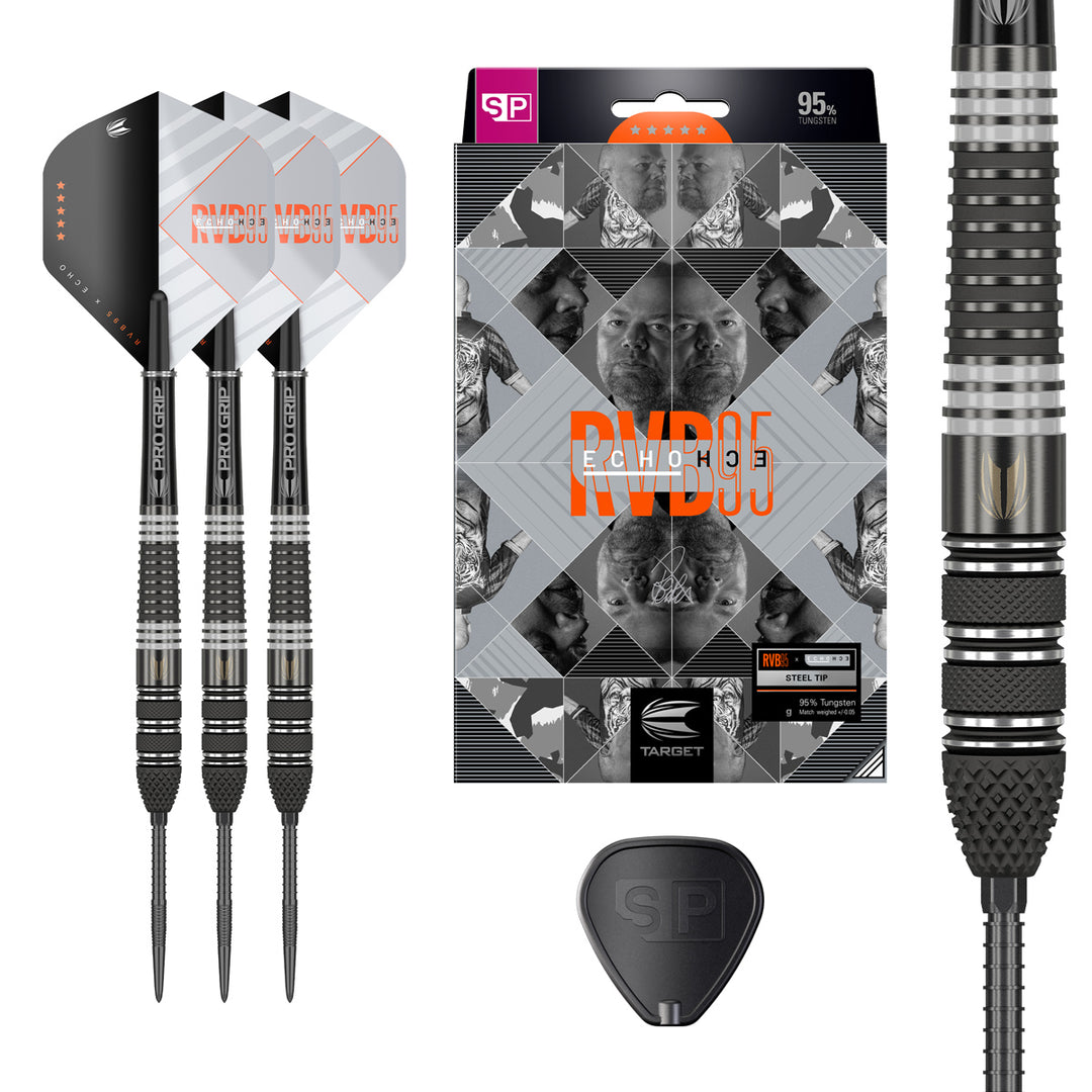 Raymond van Barneveld RVB95 Echo 95% Tungsten Swiss Point Steel Tip by Target - The Darts Shop