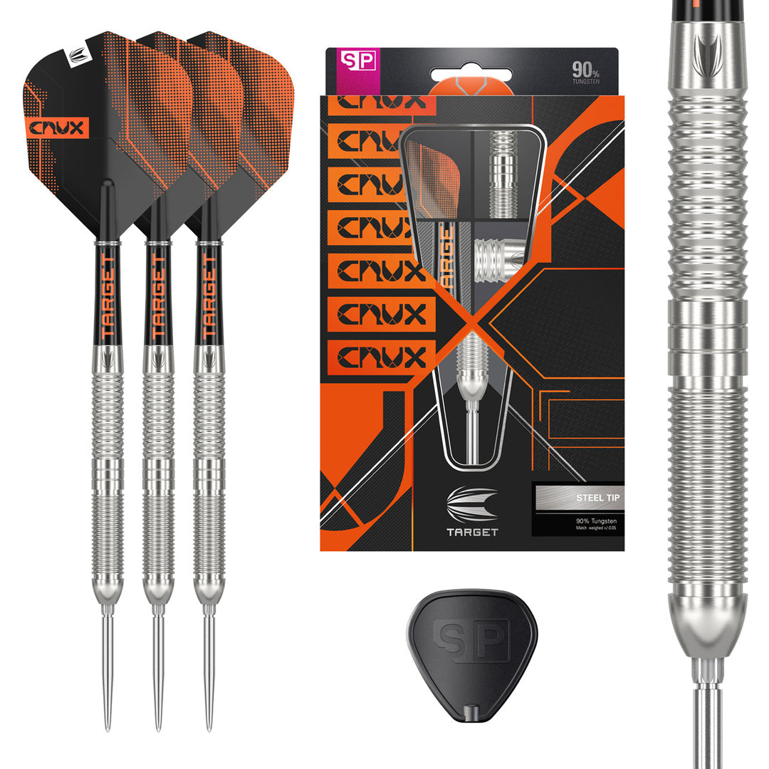 Crux 01 90% Tungsten Swiss Point Steel Tip Darts by Target - The Darts Shop