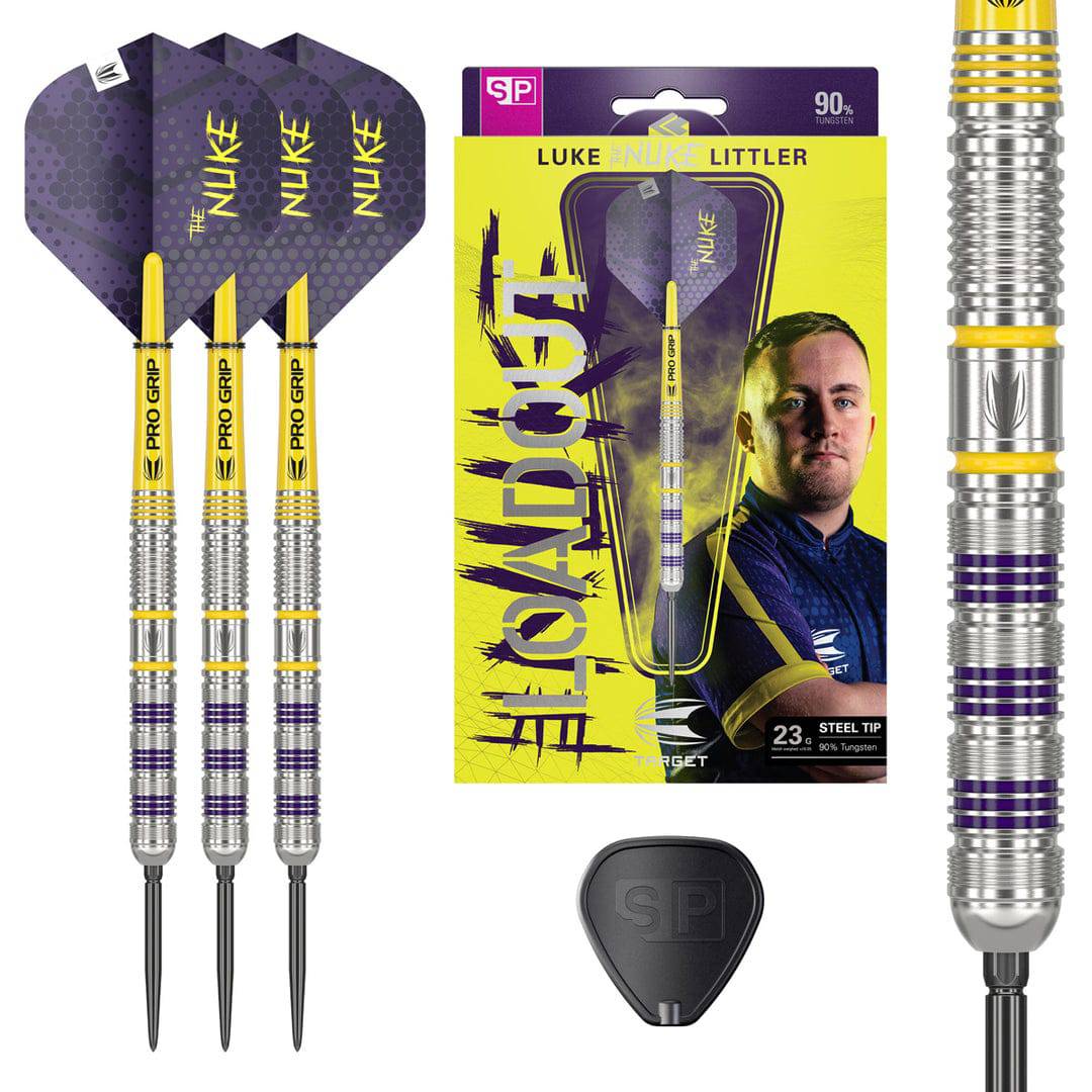 Luke Littler Loadout 90% Swiss Point Steel Tip Darts by Target - The Darts Shop
