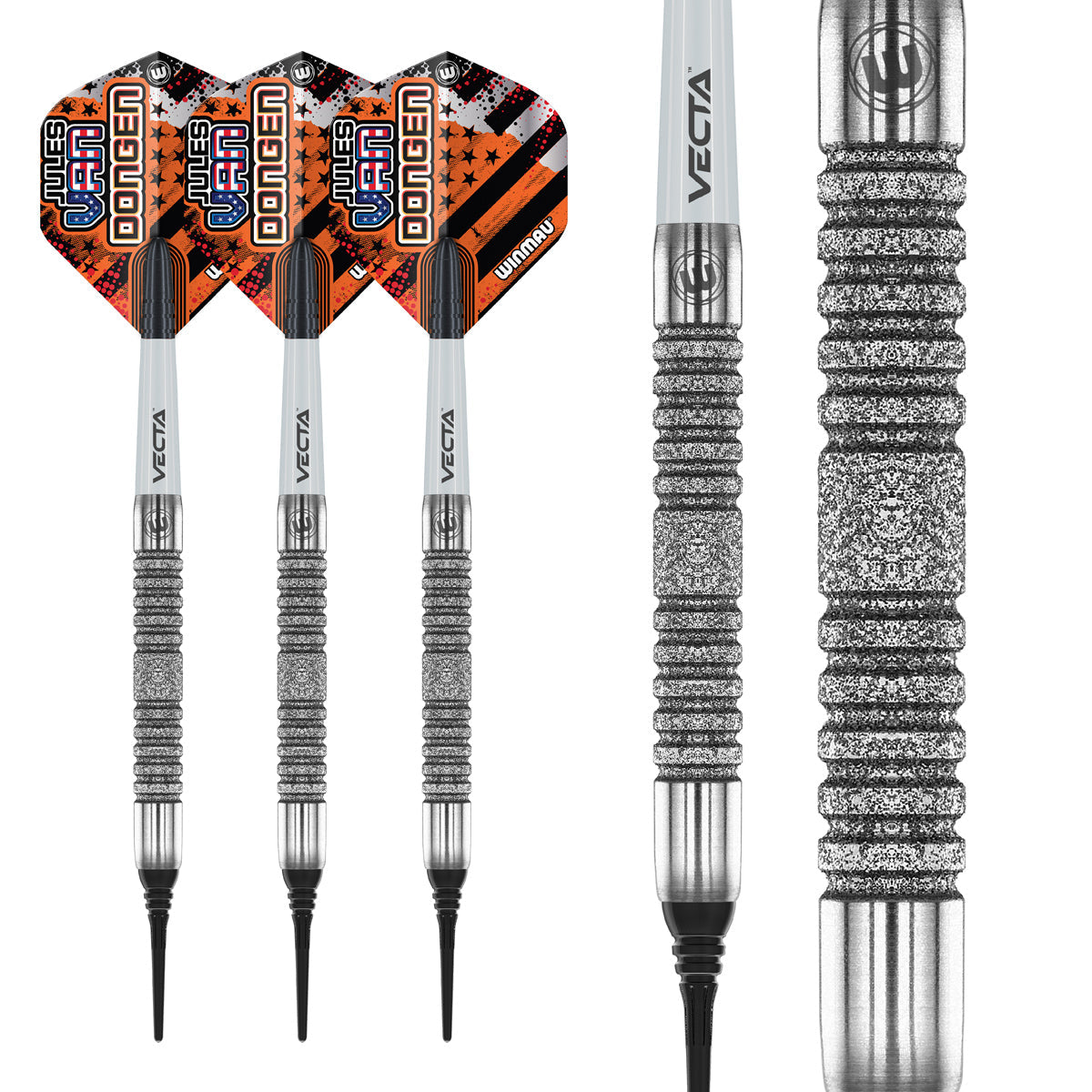 Jules van Dongen 90% Tungsten Soft Tip Darts by Winmau - view 3