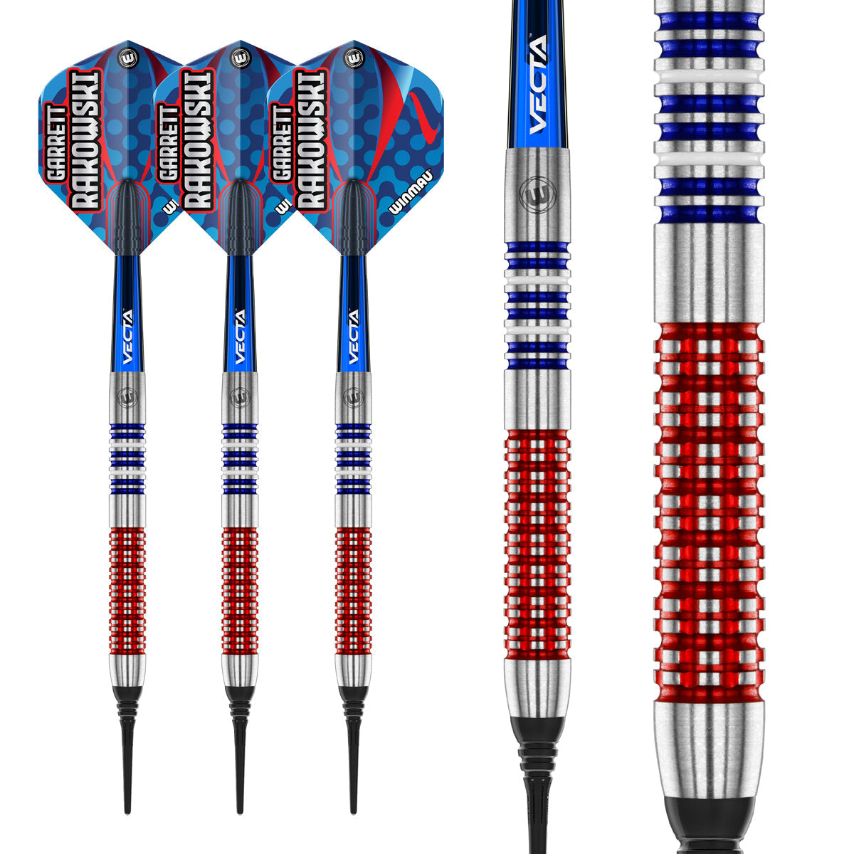 Garrett Rakowski 90% Tungsten Soft Tip Darts by Winmau - view 3