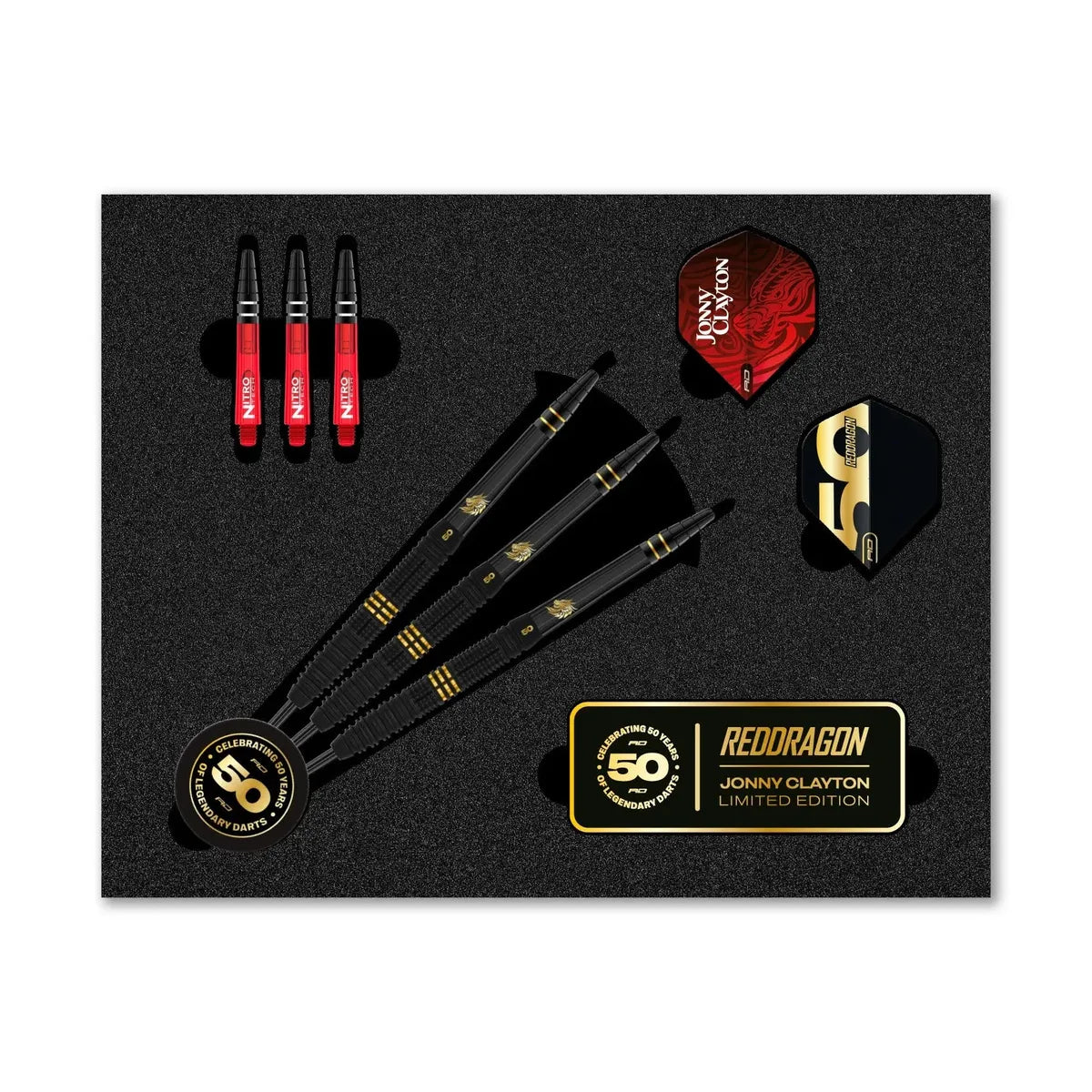 Red Dragon Jonny Clayton 50 Year Limited Edition Player Box