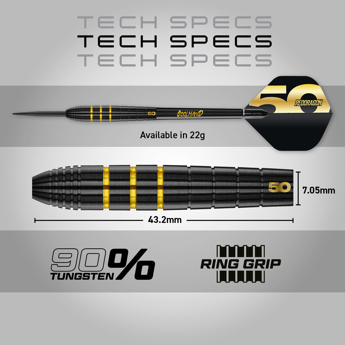 Red Dragon Luke Humphries 50 Years Limited Edition 90% Tungsten Steel Tip Darts - view 7