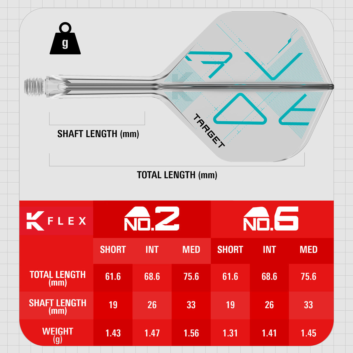 Target K-Flex Rove No2 One Piece Dart Flights - view 11