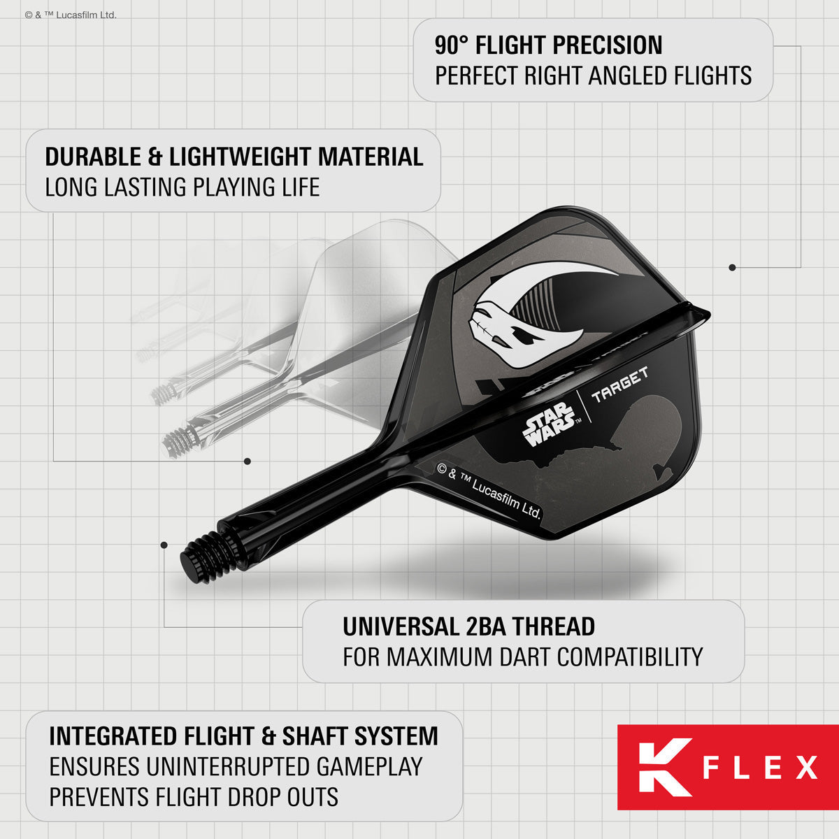STAR WARS™ | TARGET Mandalorian K-Flex No6 Integrated Flights and Shafts Multipack - view 5