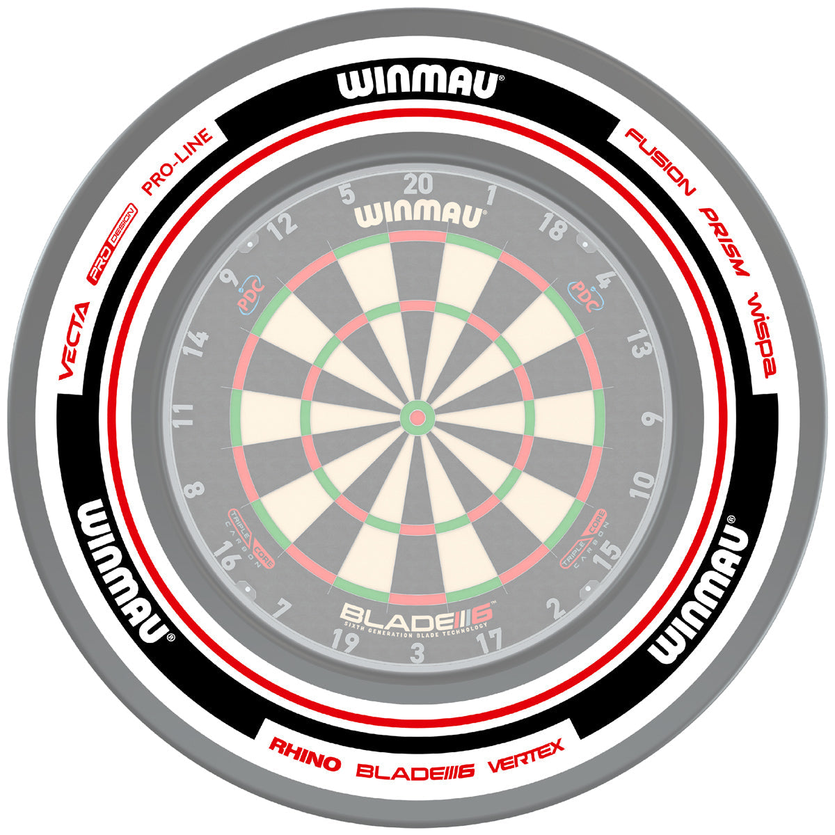 Advance White & Red Surround by Winmau - view 2