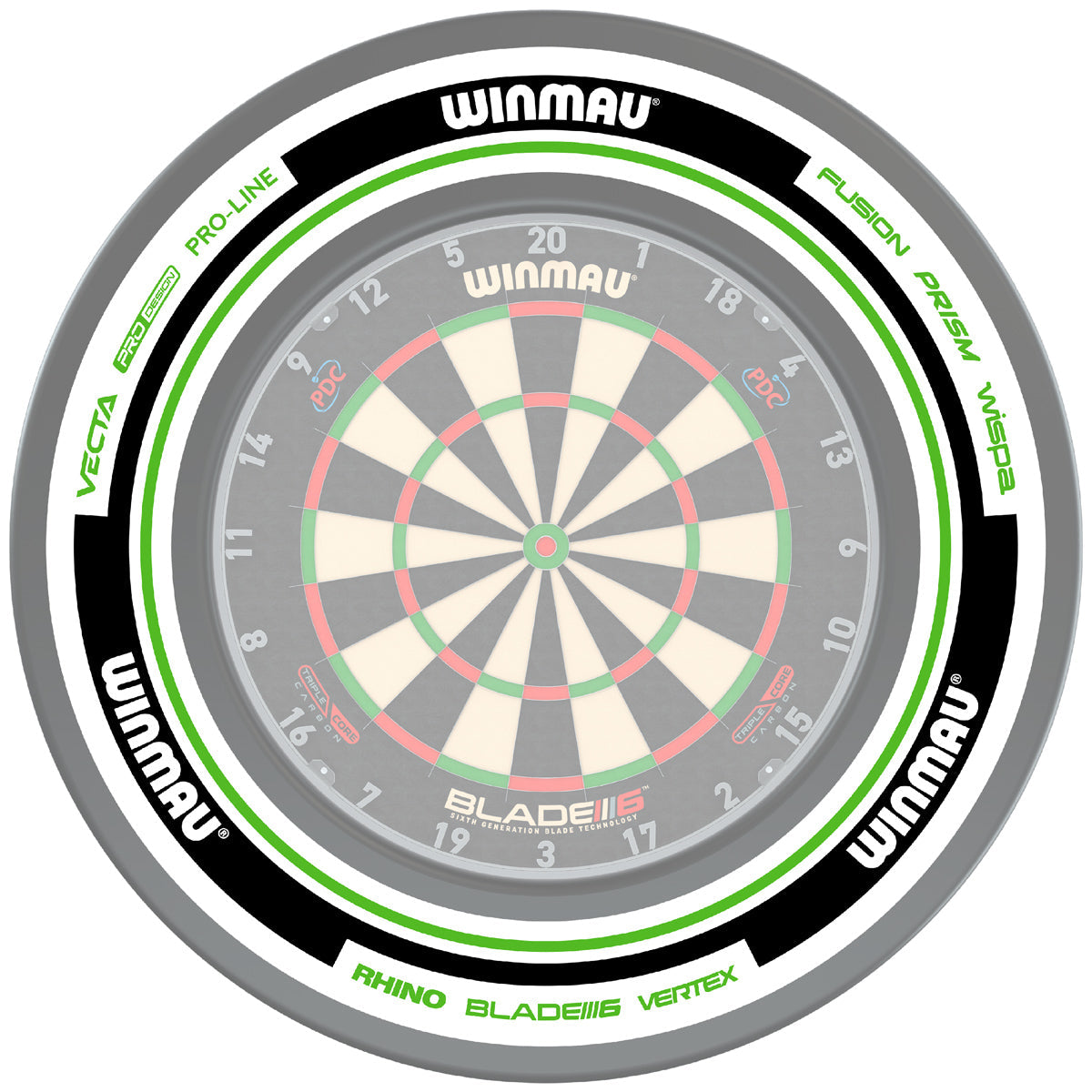Advance White & Green Surround by Winmau - view 2