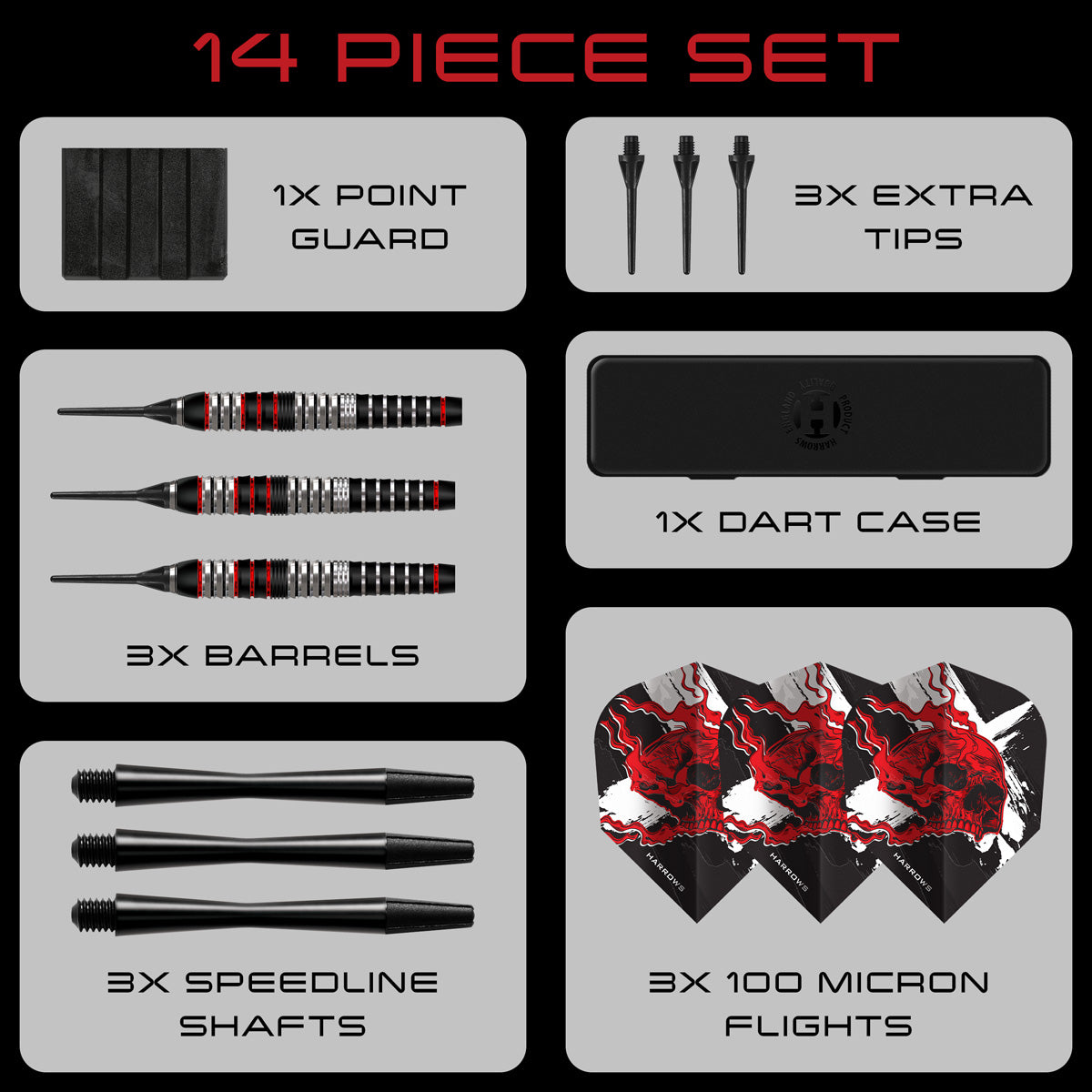 Harrows Heavy Metal Stainless Steel Soft Tip Darts - view 4