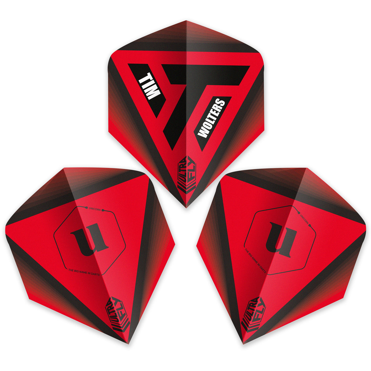 Tim Wolters Ultrafly BW Dart Flights by Unicorn - view 2