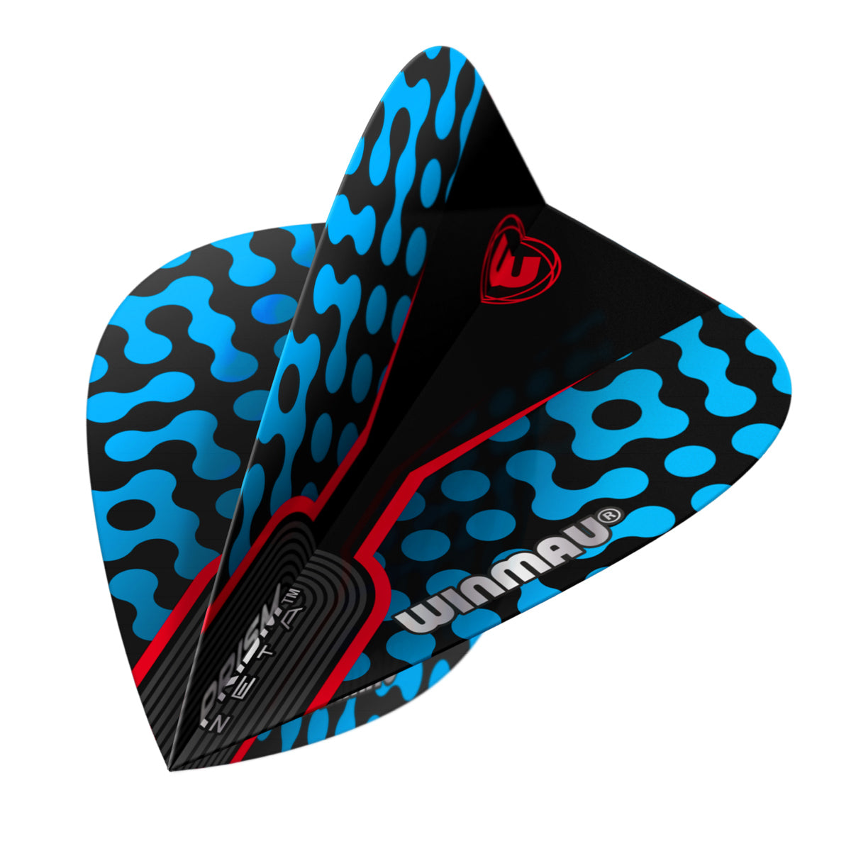 Prism Zeta Blue, Black & Red Kite Flight by Winmau - view 3