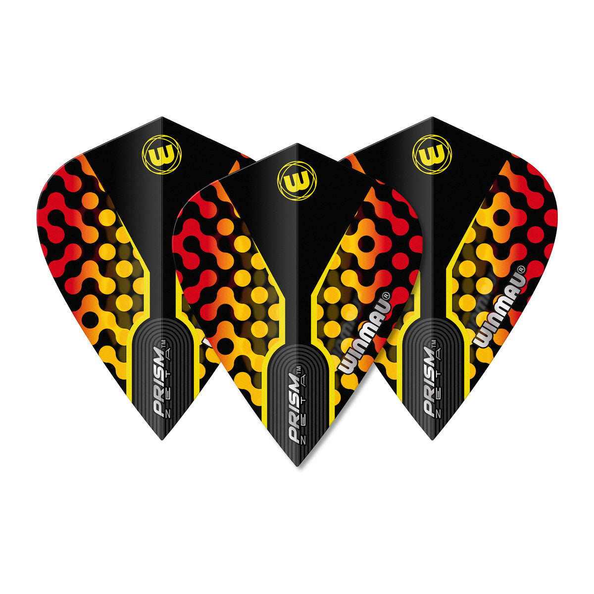 Prism Zeta Black, Yellow & Red Kite Flight by Winmau - view 2