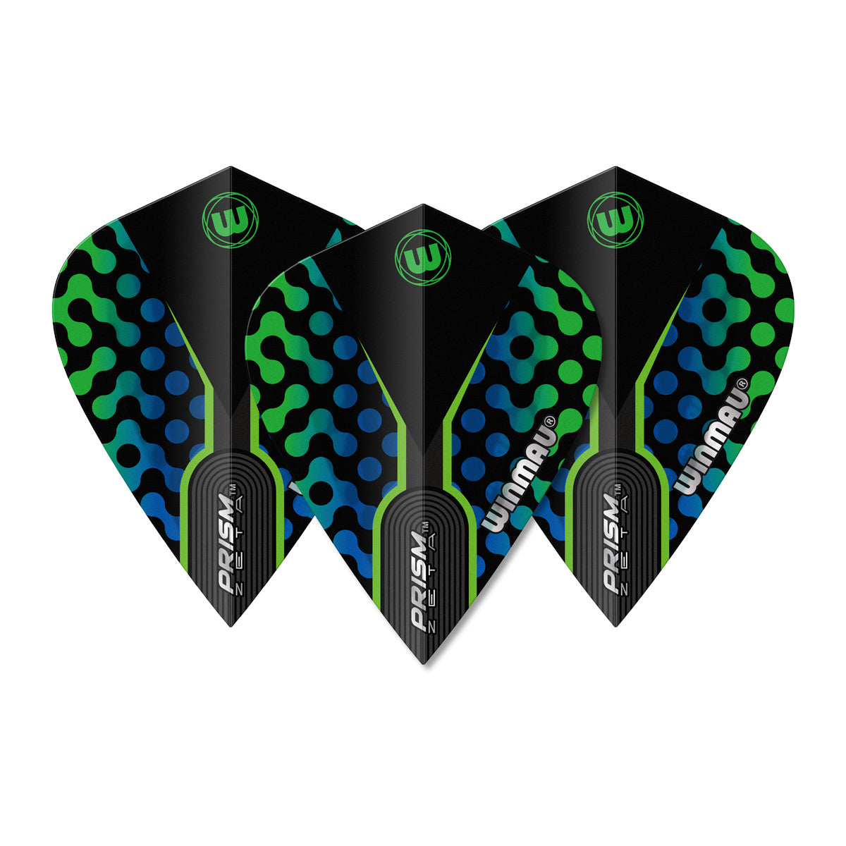 Prism Zeta Blue, Black & Green Kite Flight by Winmau - view 2