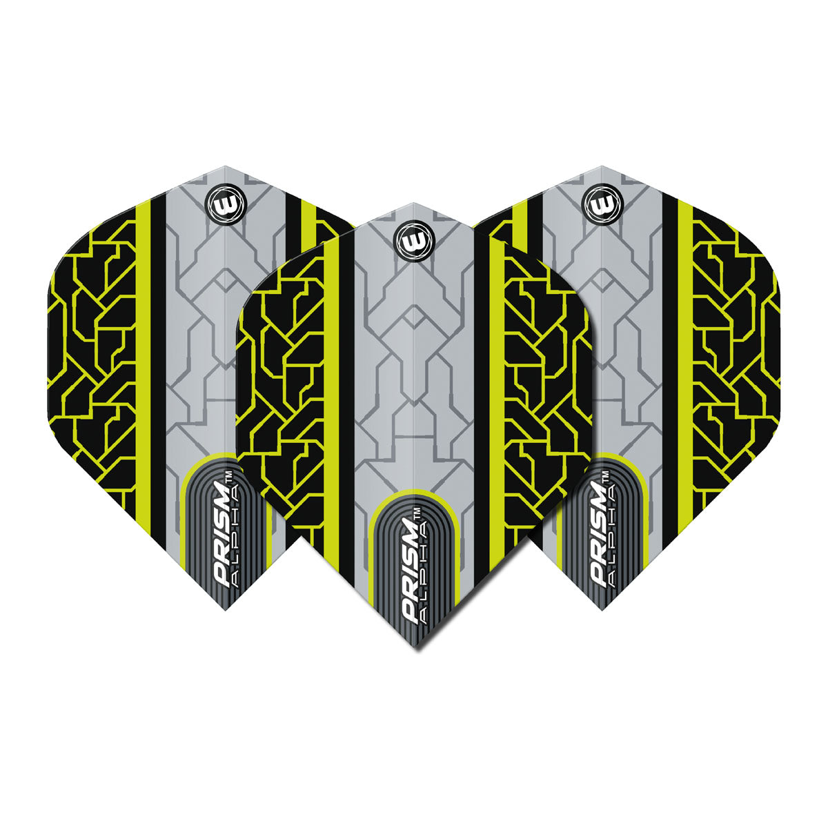 Prism Alpha Circuit Black and Yellow Standard Dart Flights by Winmau - view 2