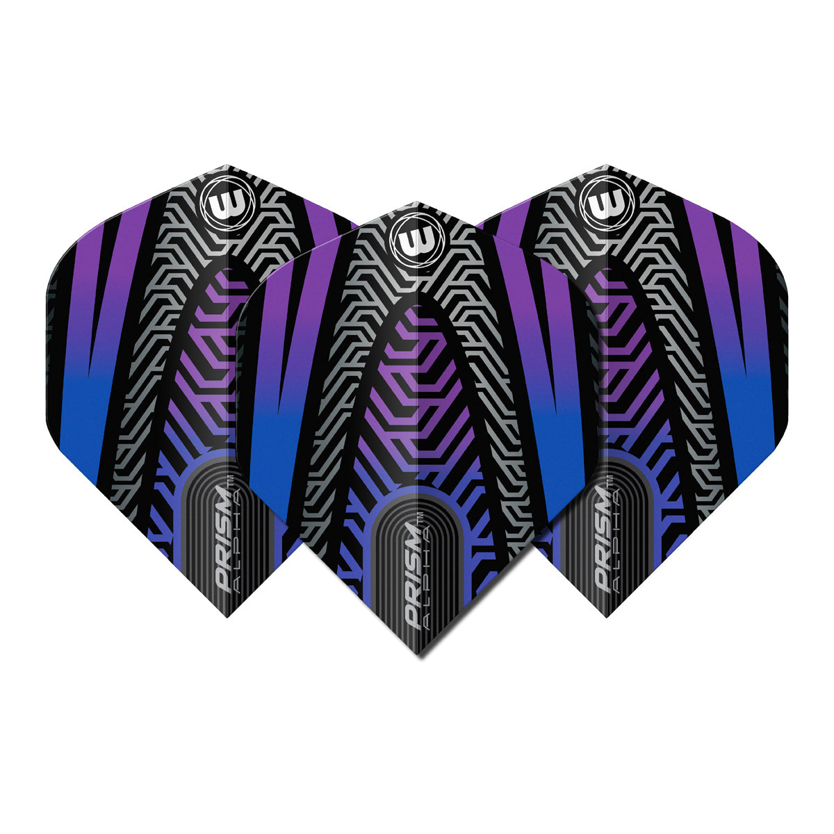 Prism Alpha Black & Purple No2 Dart Flights by Winmau - view 2