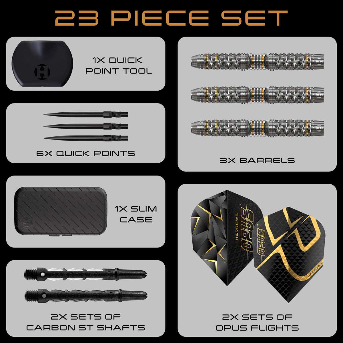 Harrows Opus 90% Tungsten QP Steel Tip Darts - view 6