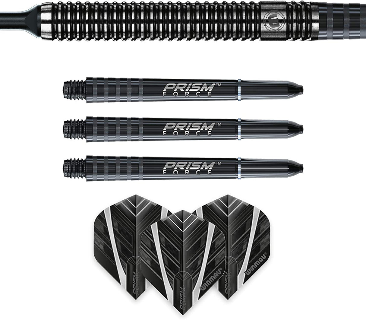 Winmau Blackout 90% Tungsten Soft Tip Darts - Straight Barrel - view 3