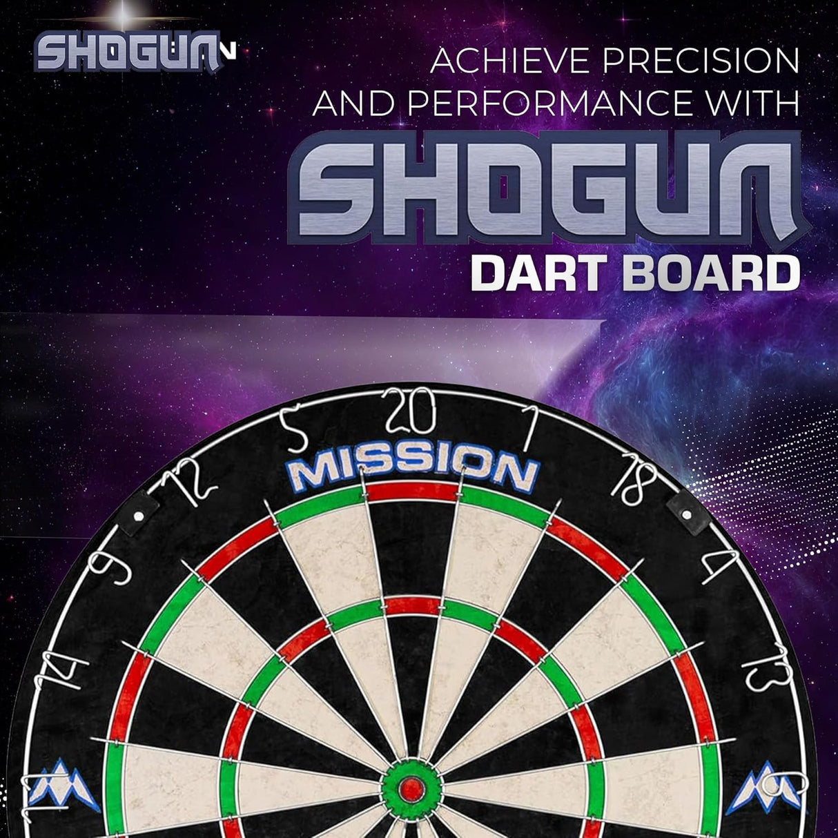 Mission Shogun Dartboard Set - Round Wire Dartboard with 2 sets of darts - view 5