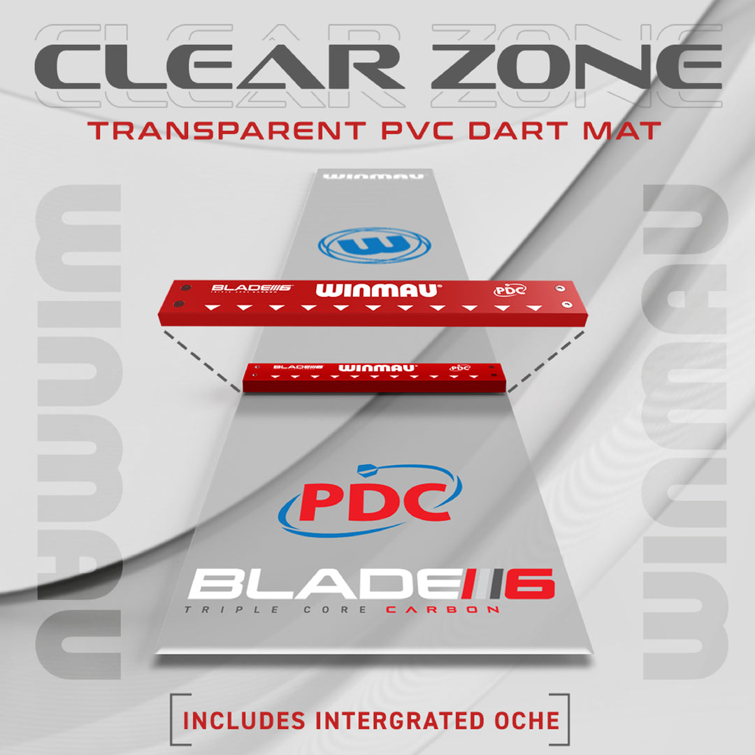Clearzone PVC Dart Mat with Integrated Oche by Winmau - The Darts Shop