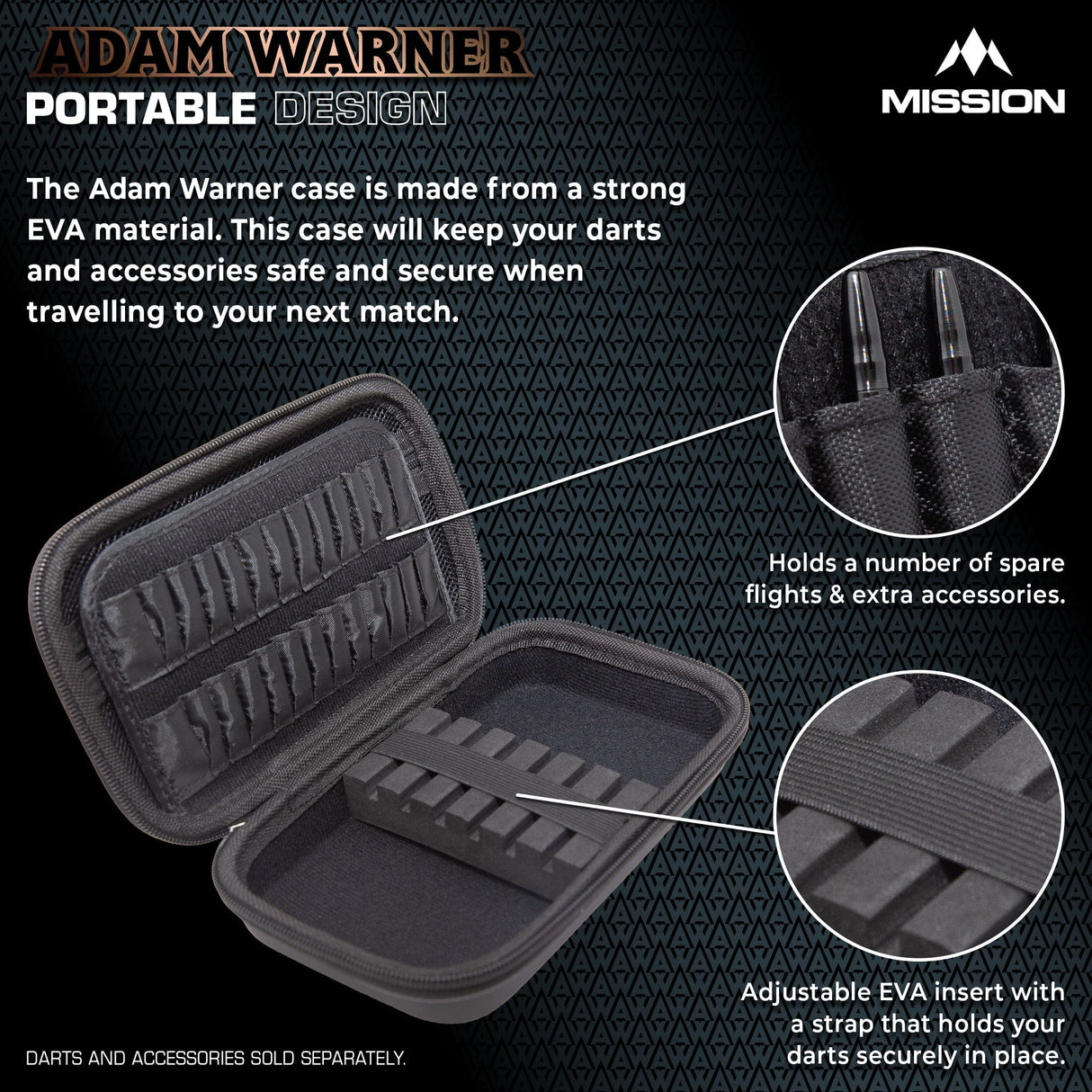 Mission Darts Players- EVA Dart Case - Adam Warner - view 3