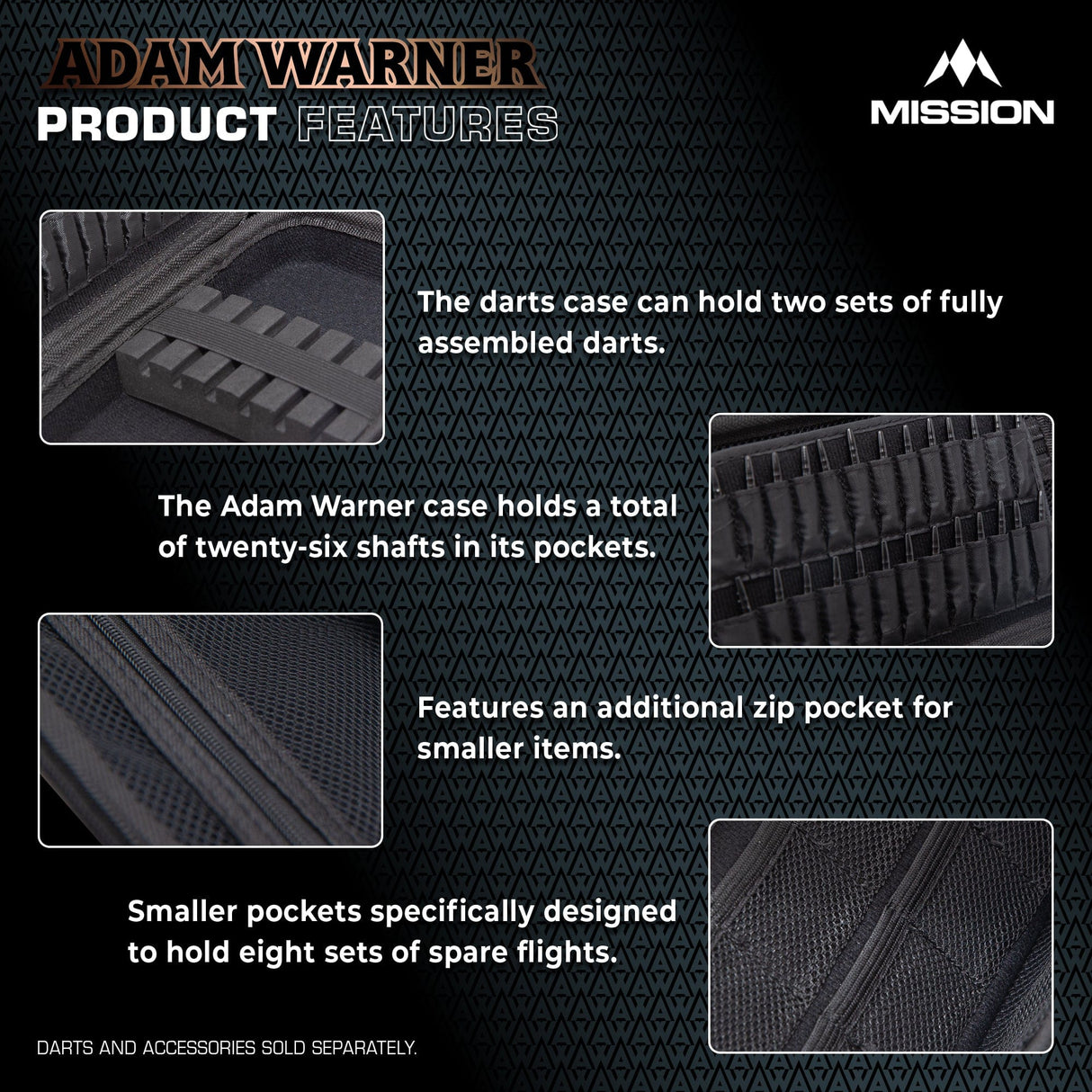 Mission Darts Players- EVA Dart Case - Adam Warner - view 4
