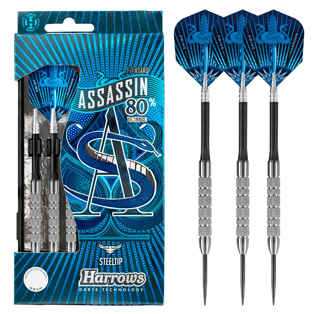 Harrows Assassin Knurled 80% Tungsten Steel Tip Darts - view 7