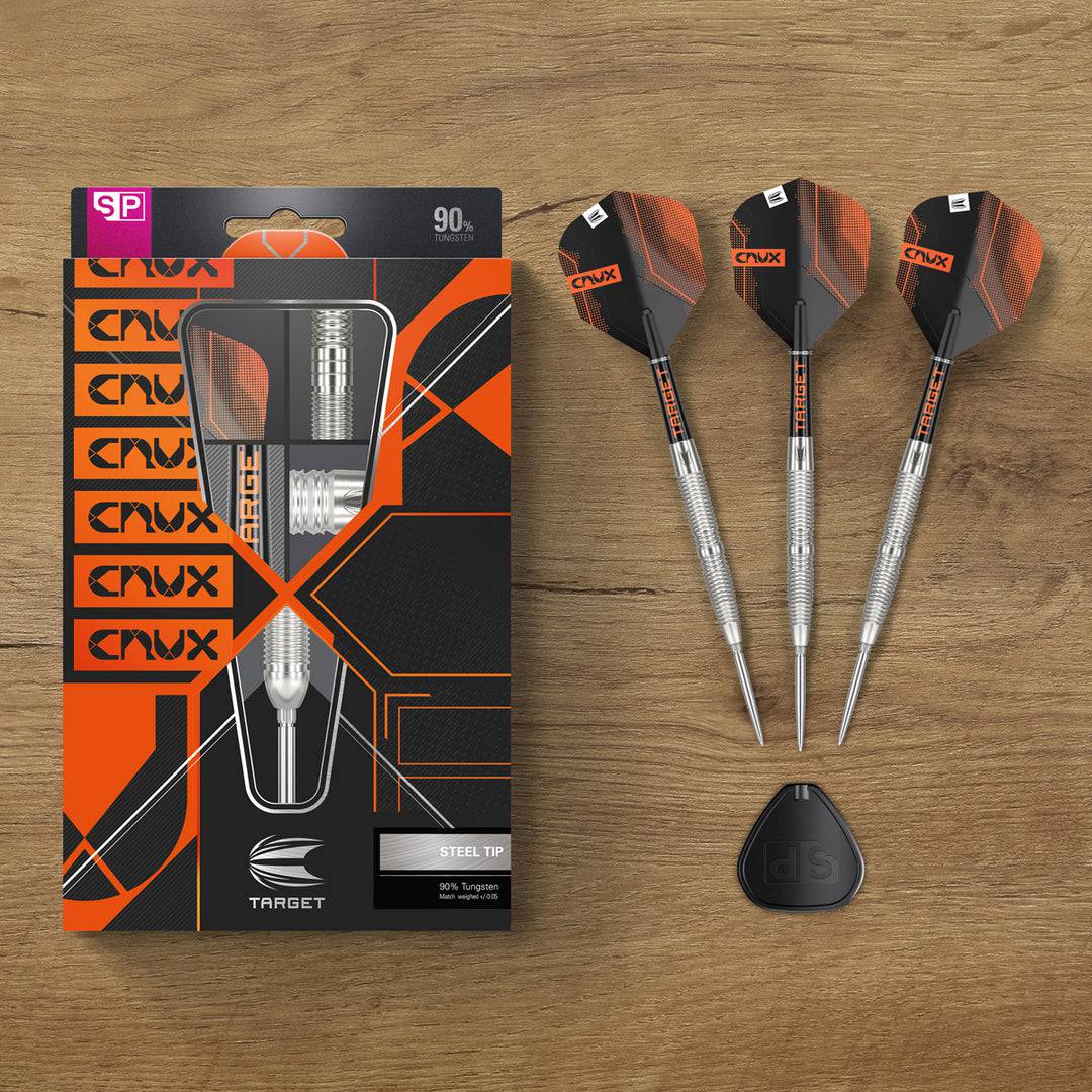 Crux 02 90% Tungsten Swiss Point Steel Tip Darts by Target - The Darts Shop