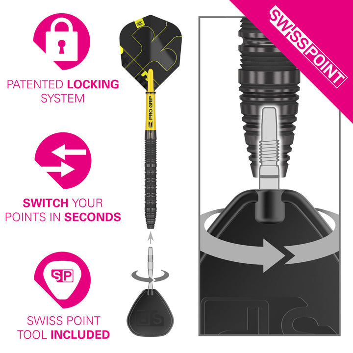 Bolide Void 01 90% Tungsten SP Steel Tip Darts by Target - The Darts Shop