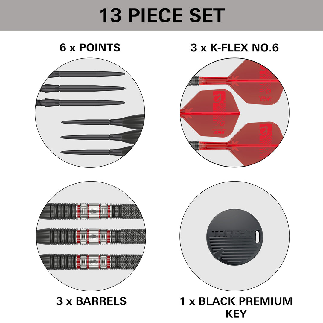Gabriel Clemens 95K 95% Tungsten SP Steel Tip Darts by Target - The Darts Shop