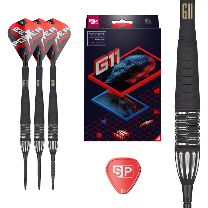 Phil Taylor Raw Power G11 95% Tungsten SP Steel Tip Darts by Target - The Darts Shop