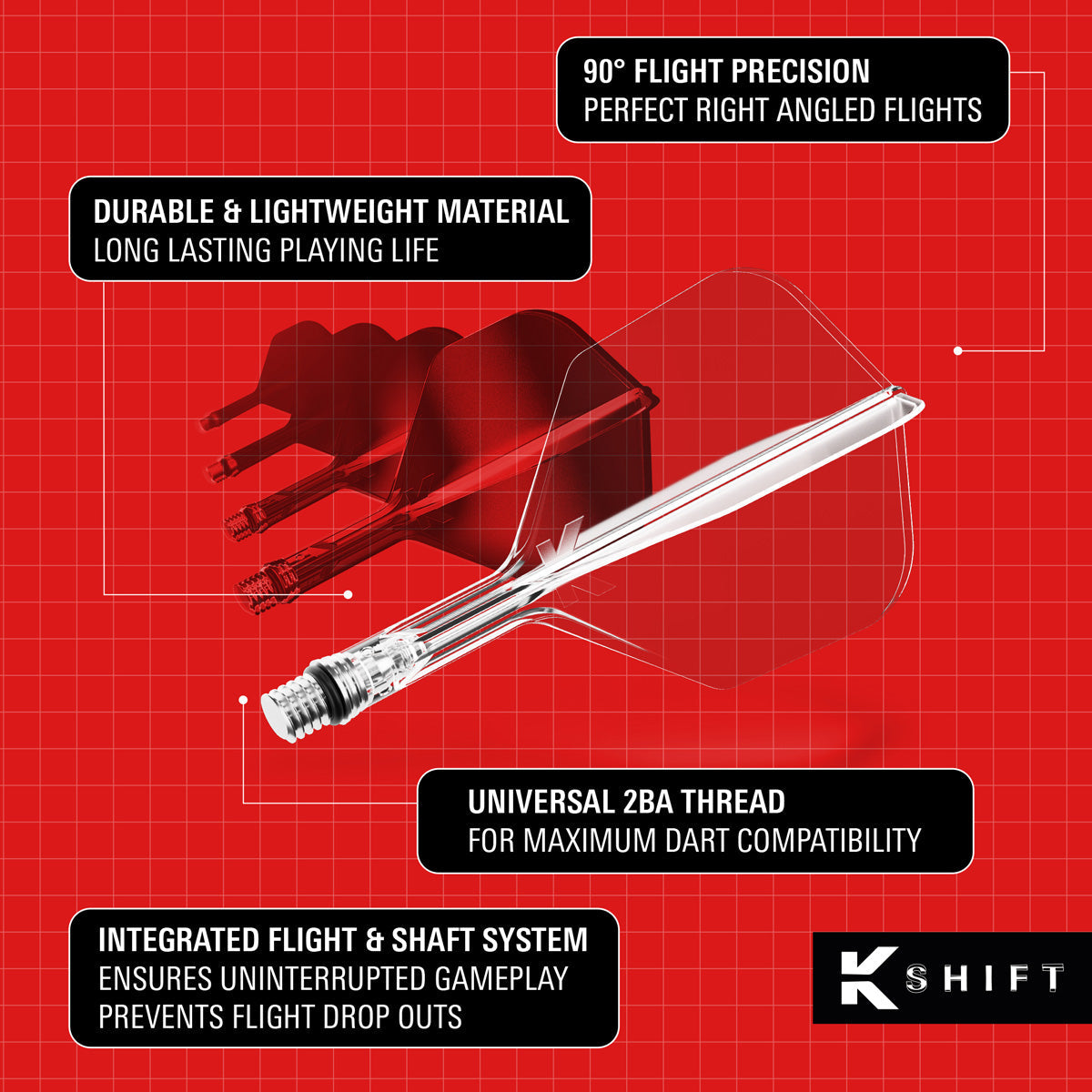Target K-Shift Clear No6 Integrated Flights & Shafts - view 4