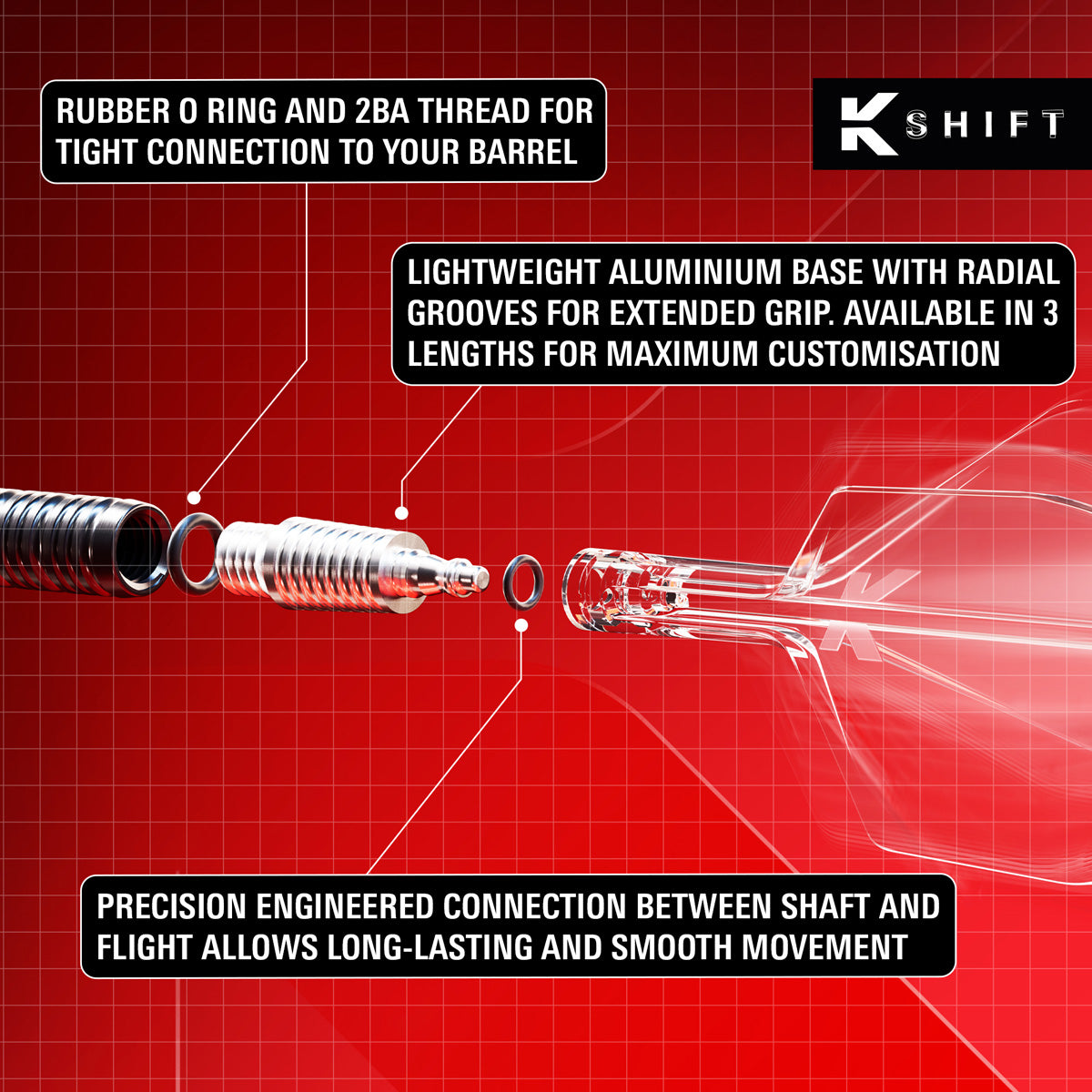 Target K-Shift Black No6 Integrated Flights & Shafts - view 3