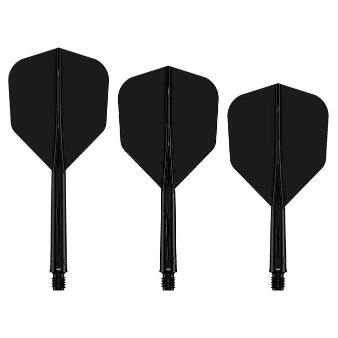 Mission Force 90 - New Moulded Flight & Shaft System - Black - Standard No6 - The Darts Shop