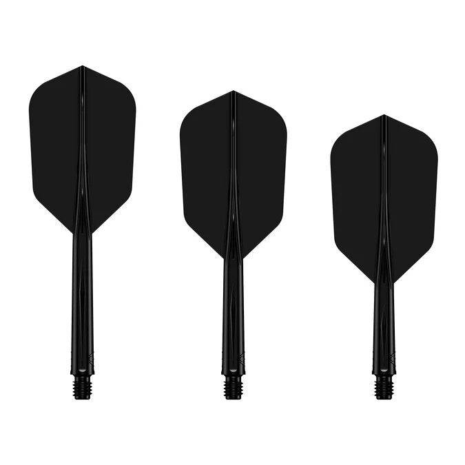 Mission Force 90 - New Moulded Flight & Shaft System - Black - Slim - The Darts Shop