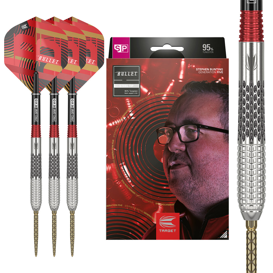 Stephen Bunting Gen 5 95% Tungsten SP Steel Tip Darts by Target - The Darts Shop