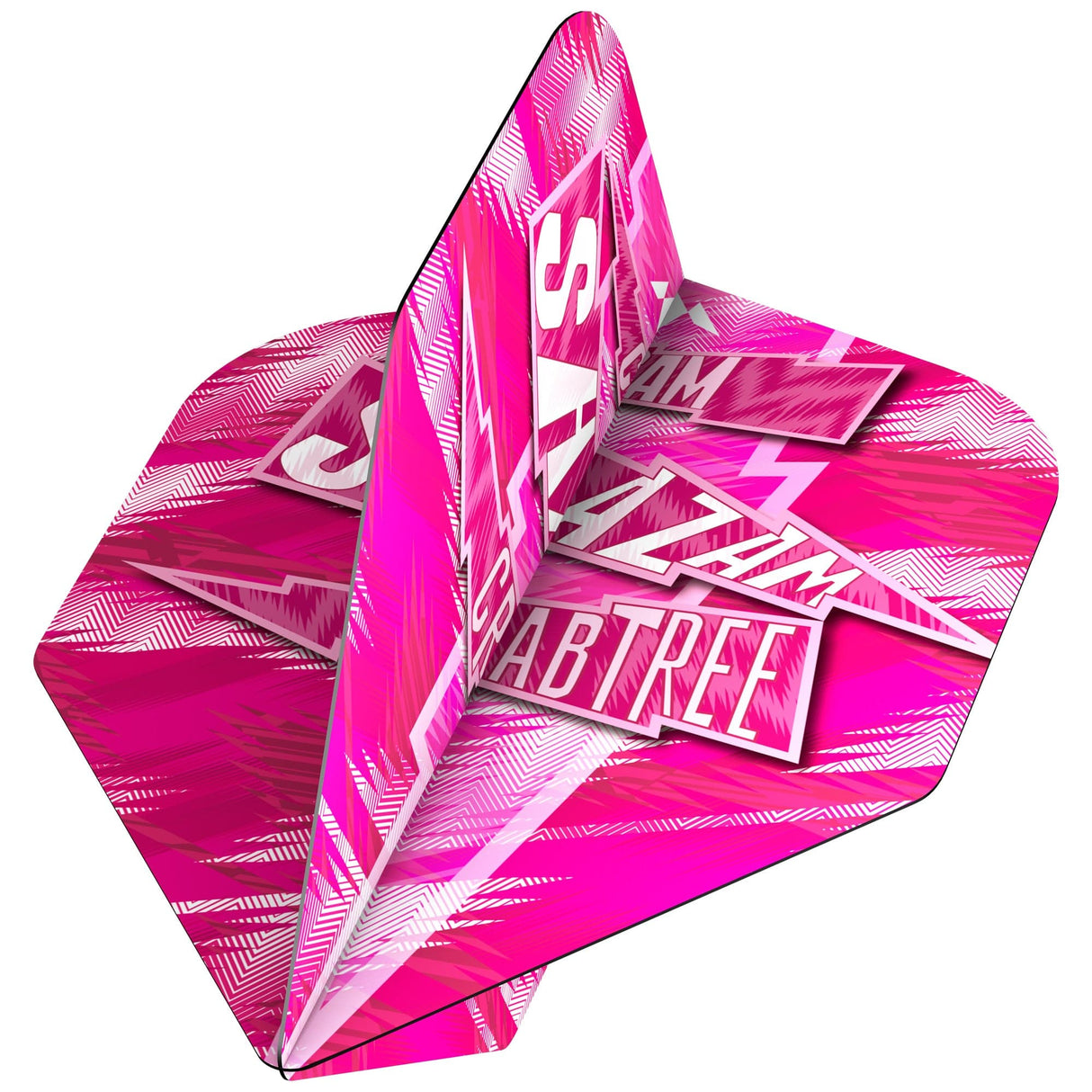 Mission Solo Dart Flights - 100 Micron - Standard No6 - Cam Crabtree - Pink - view 3