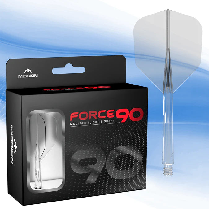 Mission Force 90 - New Moulded Flight & Shaft System - Clear - Standard No6 - The Darts Shop