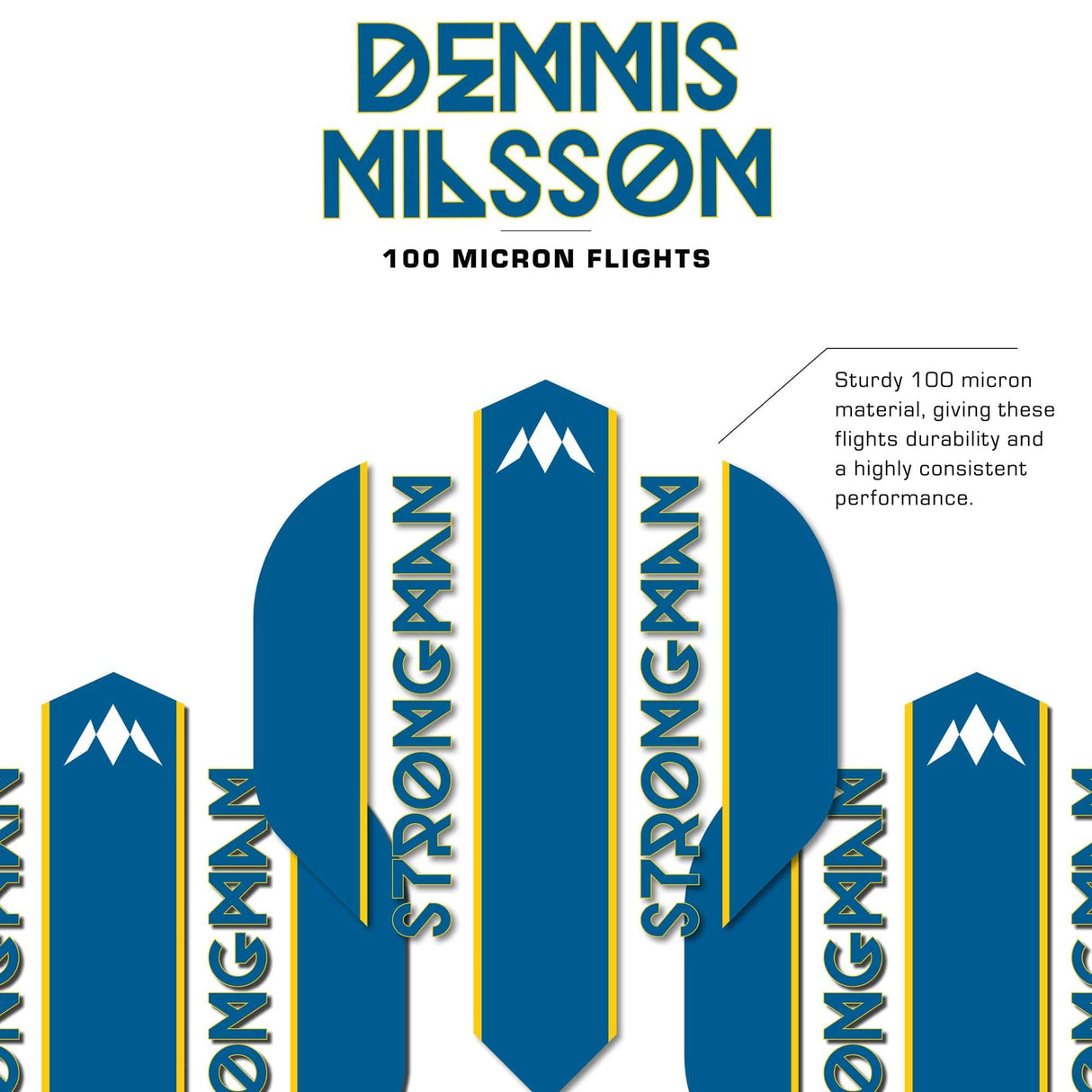 Mission Solo Dart Flights - 100 Micron - Std - No2 - Dennis Nilsson - view 3