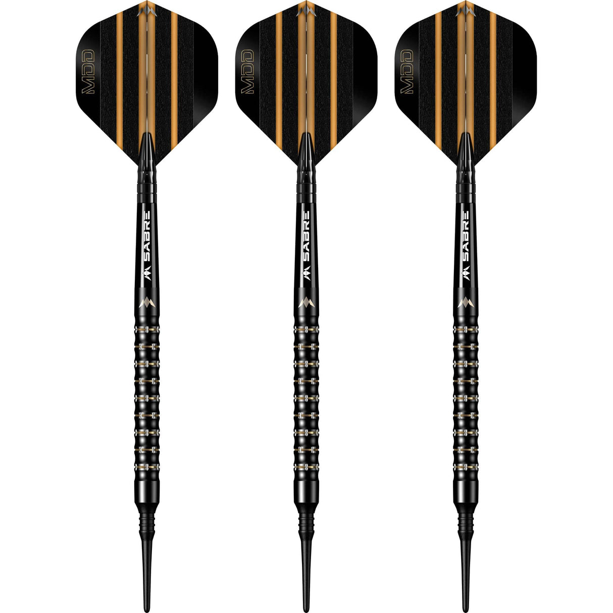 Mission Mike De Decker Darts - Soft Tip - 95% Tungsten - Black & Gold PVD - 20g - view 2