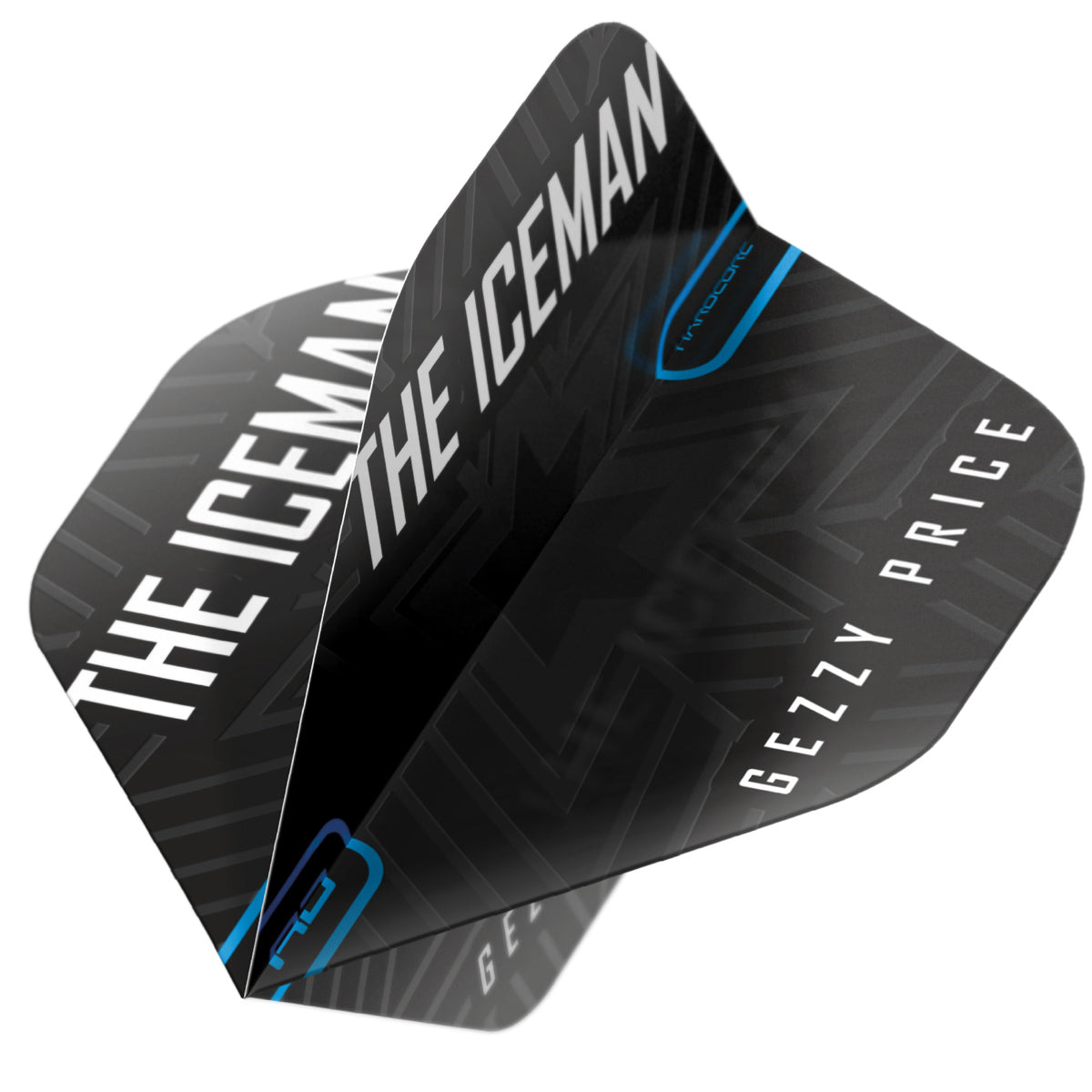 Hardcore Gerwyn Price Black & Grey Snowflake Logo Standard Dart Flights by Red Dragon - view 3