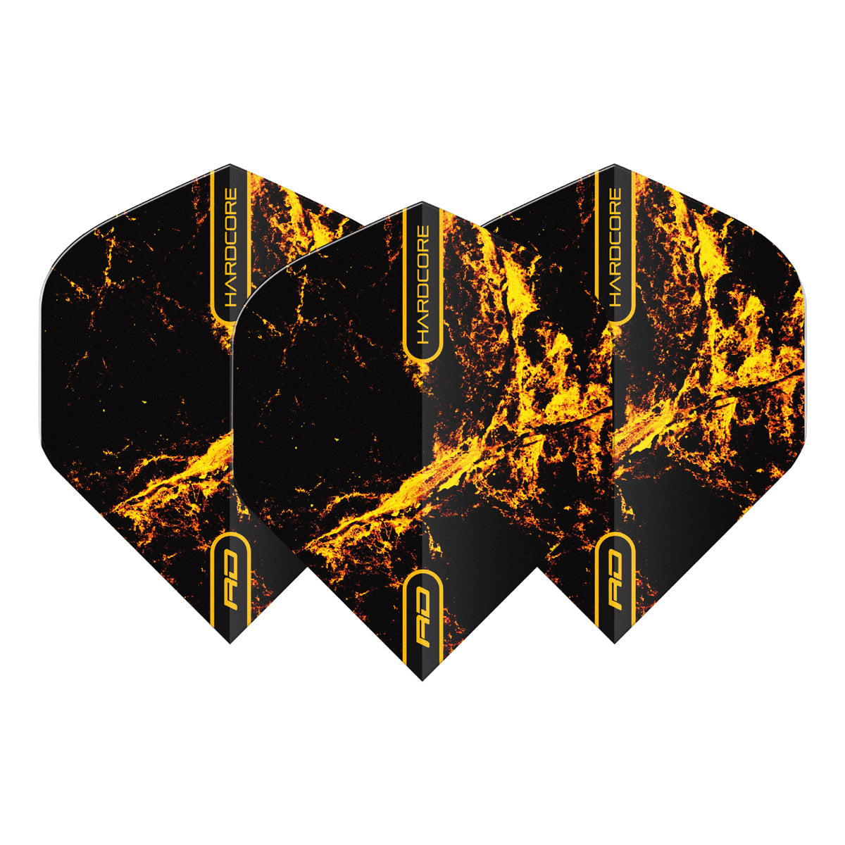 Hardcore Radical Golden Strike Standard Dart Flights by Red Dragon - view 2