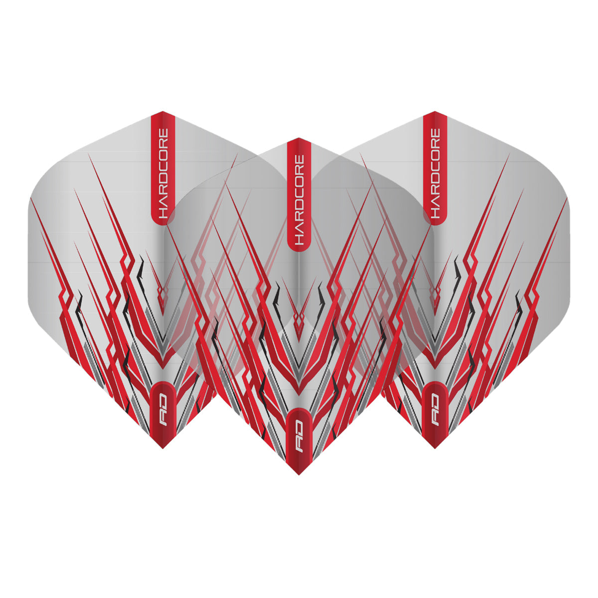 Hardcore Snakebite Red Mohawk Standard Dart Flights by Red Dragon - view 2