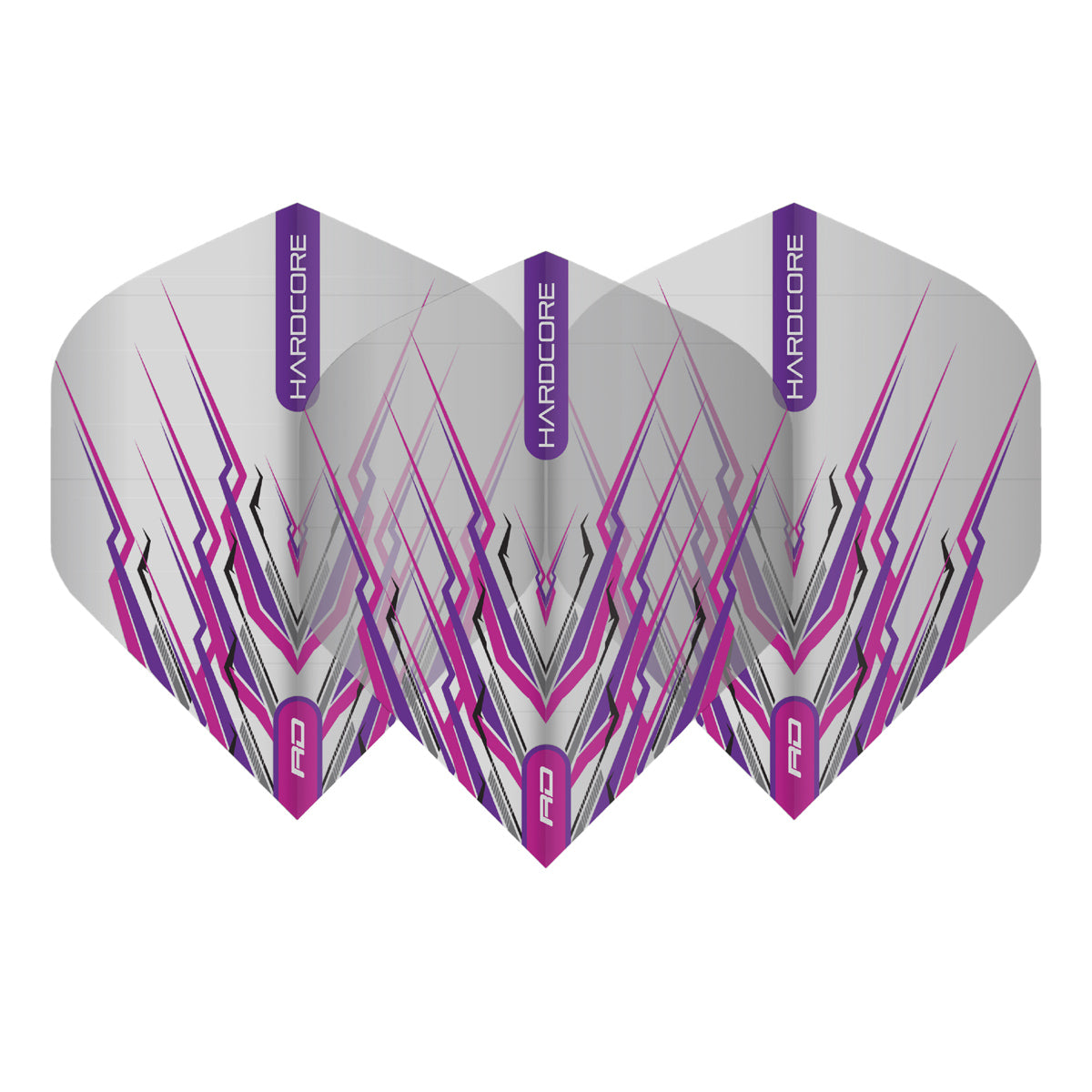 Hardcore Snakebite Purple Mohawk Standard Dart Flights by Red Dragon - view 2