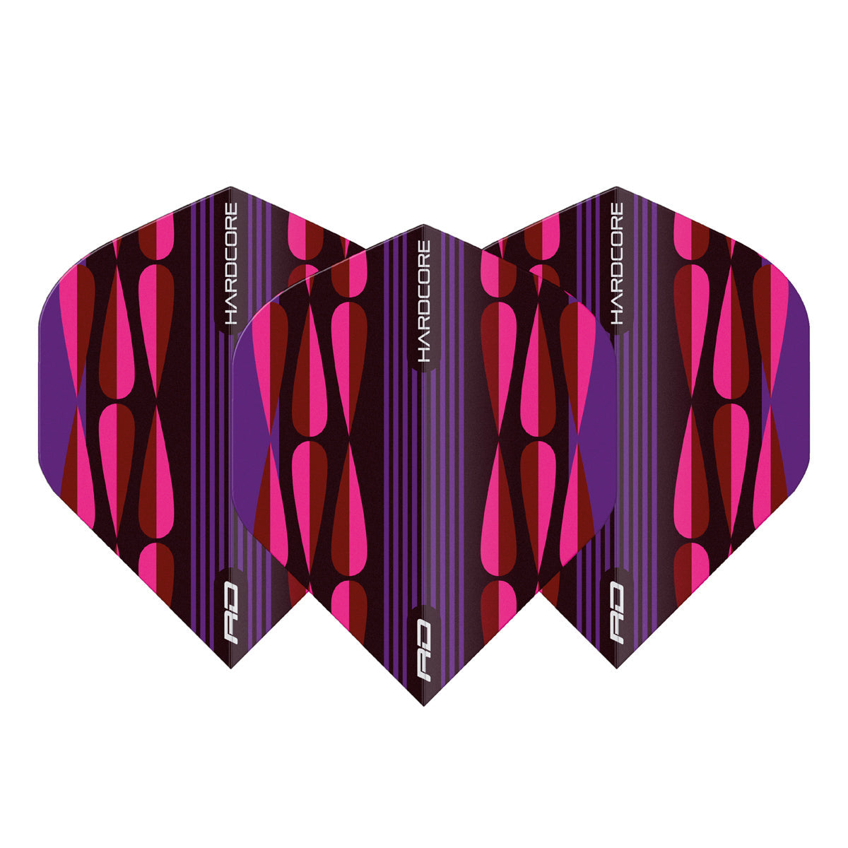 Hardcore Radical Pink Teardrop Standard Dart Flights by Red Dragon - view 2